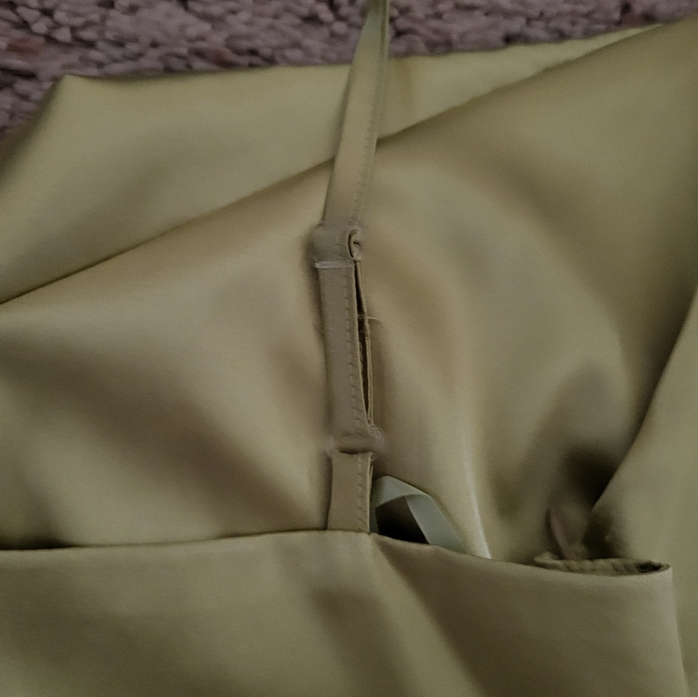 Lime Green silk drawstring dress - Picture 7 of 7